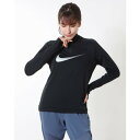 ナイキ NIKE レディース 陸上/ランニング 長袖Tシャツ ナイキ ウィメンズ DF スウッシュ HBR ハーフジップ L/S トップ DX0953010 （ブラック）