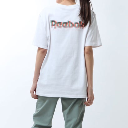 グラフィック ホワイト Tシャツ (レッド)