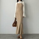 ルエレ Louere アシンメトリーマーメイドキャミワンピース (ベージュ)
