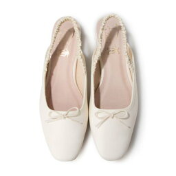 ラウナレアバレエ Launa lea ballet スクエアバックベルトバレエシューズ(B3003) （アイボリー）