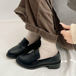 シューズインクローゼット Shoes in Closet -シュークロ- 超軽量 プレーン コインローファー 7468 （ブラック/スムース）