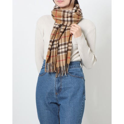 ジョシュアエリス Joshua Ellis Cashmere Muffler （Camel Paid Check）