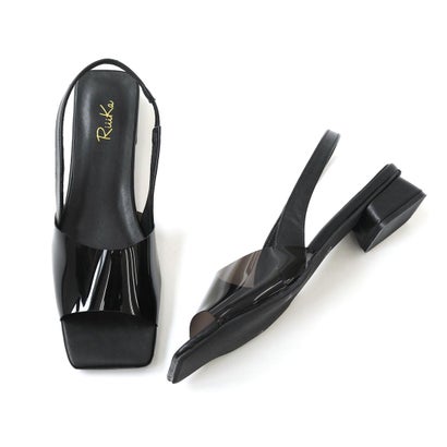 リーカ RiiiKa PVCクリアサンダル （black）