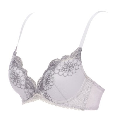 アモスタイル バイ トリンプ AMOSTYLE BY Triumph 夢みるブラ ノンワイヤー ジオメトリックフレーム 1417 E-Fカップ (パステルモーブ...