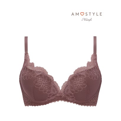 アモスタイル バイ トリンプ AMOSTYLE BY Triumph 夢みるブラ ノンワイヤー ジオメトリックフレーム 1417 E-Fカップ (アッシュローズ...