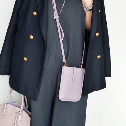 ユー U ensemble【アンサンブル】エコレザースマホポシェット(ラベンダー)