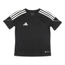 アディダス adidas ジュニア サッカー/フットサル 半袖シャツ KIDS TIRO 23 ジャージー HR4617 (ブラック/ホワイト)