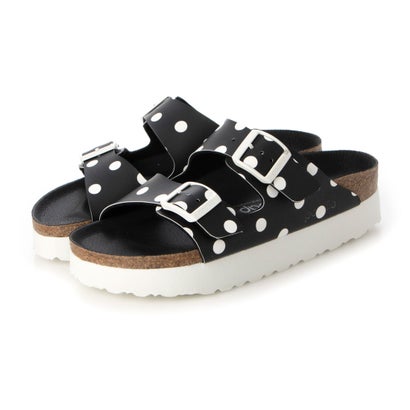 ビルケンシュトック BIRKENSTOCK Arizona Platform Biko-Flor DD【ナロー幅】レディース （ブラックホワイトドッツ）