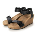 ビルケンシュトック BIRKENSTOCK Soley Ring-Buckle Natural Leather 【ナロー幅】 レディース （ブラック）