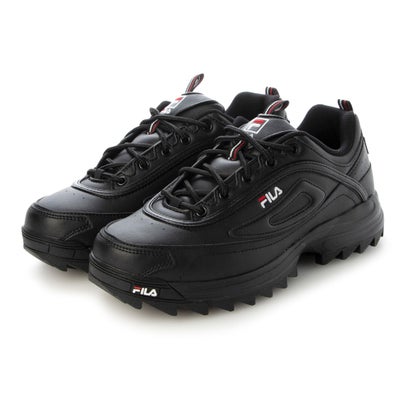 フィラ FILA Distorter Premium ディストーター プレミアム レディース スニーカー 軽量 デイリーユースに最適 WSS23012 （ブラック×レッド）