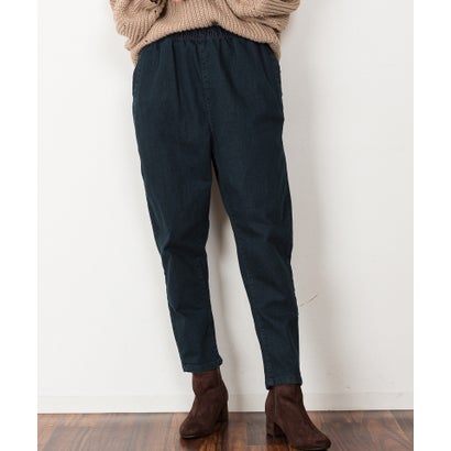 アットワン atONE 【快適ストレッチ】ウエストゴムルーズテーパードパンツ （NAVY）
