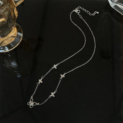 ゾエ ジェンコ Zoe Jenko バタフライモチーフストーンネックレス 9990 （シルバー）