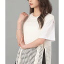 ソルレム solleim メッシュロングニットベスト (アイボリー)