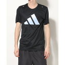 アディダス adidas メンズ 陸上/ランニング 半袖Tシャツ M RUN ICONS 3 BAR HR3243 （ブラック）