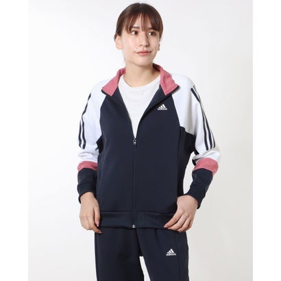 アディダス adidas レディース 長袖ジャージジャケット W SE TEAM WU JKT IA5210 （レジェンドインク/ホワイト）