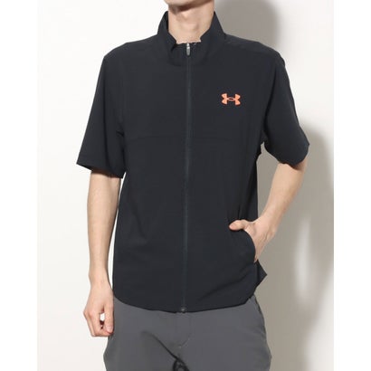 アンダーアーマー UNDER ARMOUR メンズ クロスジャケット UA FRESH WOVEN SHORT S FULLZIP 1378372 (Black...