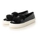 ロンシャン LONGCHAMP 厚底エナメルスニーカー (Noir)