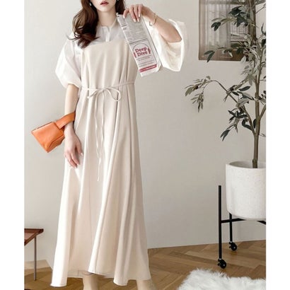 クラシカルエルフ Classical Elf キャミワンピが最強！リネンライクマルチwayロングキャミワンピ （アイボリー）