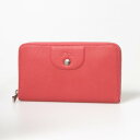 ロンシャン 革長財布 レディース ロンシャン LONGCHAMP Long Zip Around Wallet （Rose）