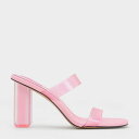 Fia ファイア ジェムストラップヒールサンダル (LightPink)