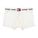 トミー ヒルフィガー TOMMY HILFIGER ロゴウエストコットンボクサー【返品不可商品】 (ホワイト)