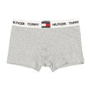 トミー ヒルフィガー TOMMY HILFIGER ロゴウエストコットンボクサー【返品不可商品】 （グレー）