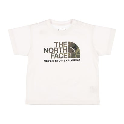 ザ ノース フェイス THE NORTH FACE ジュニア アウトドア 半袖Tシャツ B S/S Camo Logo Tee_ベビー ショートスリーブカモロゴティー NTB32359 （ホワイト）