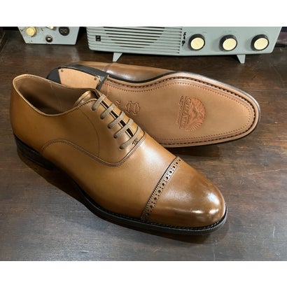 レザーソール_360°フルマッケイ製法 CALZARTES パンチドキャップトゥ(ライトブラウン)TROPHY カルサーテス