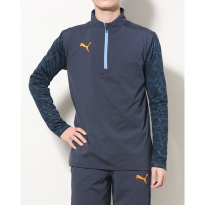 プーマ PUMA メンズ サッカー/フットサル フルジップ INDIVIDUAL TRAINING HYBRID 1/4 ジップ トップ_ 658455 （パリジャン ナイト） 1