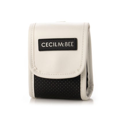 セシルマクビー セシルマクビーグリーン CECIL McBEE green カラビナ付きマルチケース （BK×WH）