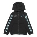 ナイキ NIKE ジュニア スウェットフルジップ ナイキ YTH NSW リピート SW PK L/S フルジップ フーディ DZ5622011 （BLACK/BLACK/BALTIC BLUE）