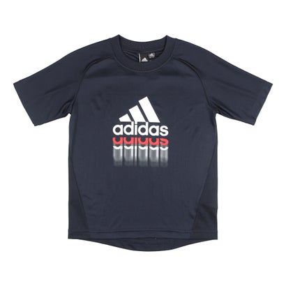 アディダス adidas ジュニア 半袖機能Tシャツ YB MH ロゴグラフィック Tシャツ IA9325 （レジェンドインク）