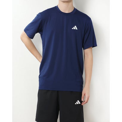 アディダス adidas メンズ 半袖機能Tシャツ M TR-ES ストレッチTシャツ IC7414 （ダークブルーXホワイト）