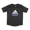 アディダス adidas ジュニア 半袖機能Tシャツ YB MH ロゴグラフィック Tシャツ IA9326 (ブラック)