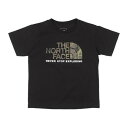 ザ ノース フェイス THE NORTH FACE ジュニア アウトドア 半袖Tシャツ S/S Camo Logo Tee_ショートスリーブカモロゴティー NTJ32359 （ブラック）