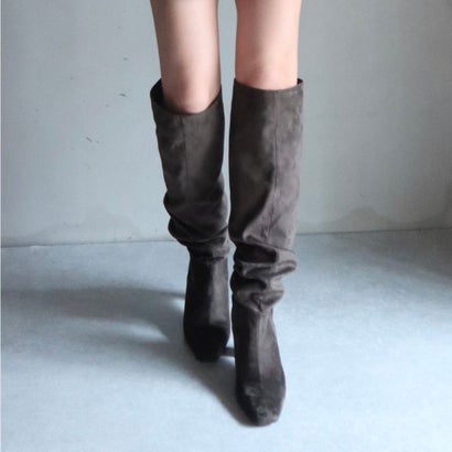 ミレム mirem Square loose long boots （D.KHAKI）