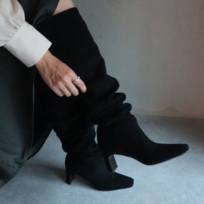 ミレム mirem Square loose long boots （BLACK）