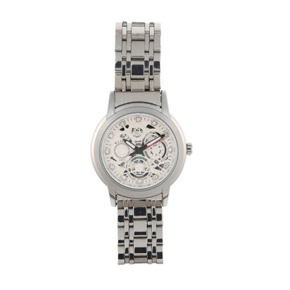 楽天LOCOMALL（ロコンド公式ストア）ヴァリアススタイル VARIOUS STYLE メカニカルな見た目の文字盤 ラインストーン 日付カレンダー メタルベルト クオーツ 電池式 WT-WSQ015-SLV （SLV）