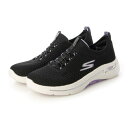 スケッチャーズ ウォーキングシューズ メンズ スケッチャーズ SKECHERS レディース ウォーキングシューズ GO WALK ARCH FIT-CRYSTAL WAVES 124882 （BLACK/LAVENDER）