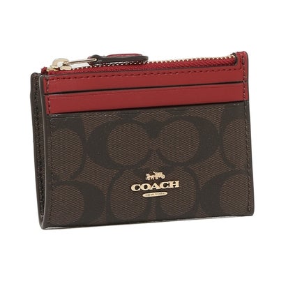 コーチ COACH コインケース パスケース アウトレット シグネチャー レッド レディース COACH 88208 IMRVQ （マルチカラー）