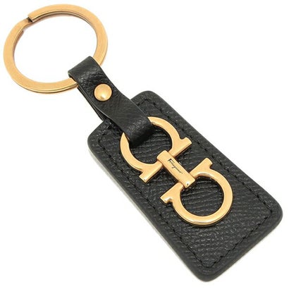 フェラガモ FERRAGAMO キーリング キーホルダー レディース ガンチーニ FERRAGAMO 22E014 734287 ブラック (ブラック)