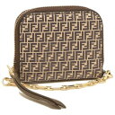 フェンディ フェンディ FENDI コインケース FFロゴ チェーン付き ブラウン レディース FENDI 8M0473 AHM1 F1FNK （マルチカラー）