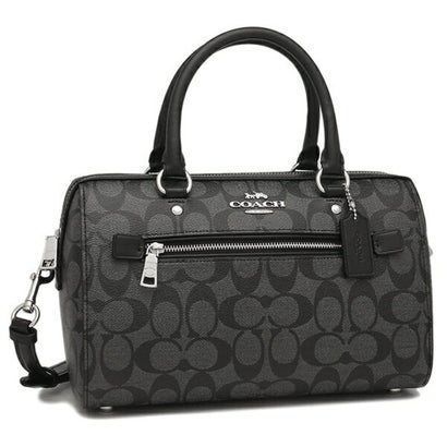 コーチ COACH アウトレット ハンドバッグ ショルダーバッグ シグネチャー グレー ブラック レディース COACH 83607 SVTSQ （ブラック）