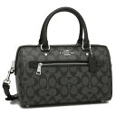 コーチ COACH アウトレット ハンドバッグ ショルダーバッグ シグネチャー グレー ブラック レディース COACH 83607 SVTSQ (ブラック)