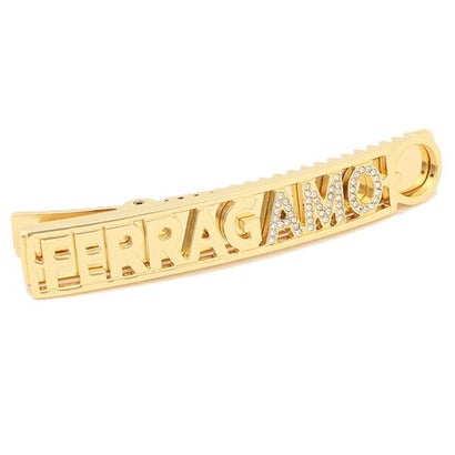 フェラガモ（バレッタ） フェラガモ FERRAGAMO バレッタ アクセサリー レタリング ヘアアクセサリー ゴールド レディース FERRAGAMO 340184 0747301 （ゴールド）