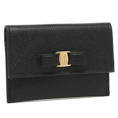 フェラガモ FERRAGAMO カードケース ヴァラ ブラック レディース FERRAGAMO 22D155 0683522 （ブラック）