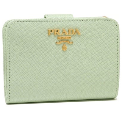 プラダ PRADA 二つ折り財布 サフィアーノメタルオロ Sサイズ グリーン レディース PRADA 1ML018 QWA F0..