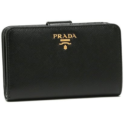 プラダ PRADA 財布 二つ折り財布 レディース PRADA 1ML225 QWA F0002 ブラック 一粒万倍日 （ブラック）