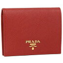 プラダ PRADA 財布 二つ折り財布 レディース PRADA 1MV204 QWA F068Z レッド 一粒万倍日 （レッド）