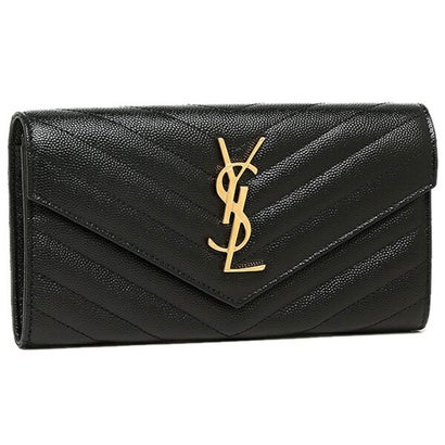 サンローラン SAINT LAURENT 財布 長財布 レディース SAINT LAURENT PARIS 372264 BOW01 1000 ブラック..